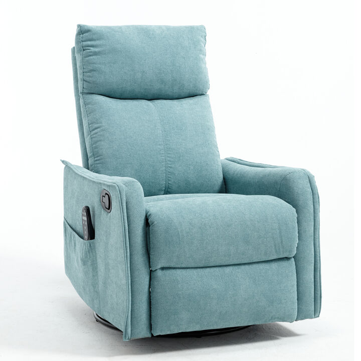 Merax 360&deg; Swivel Rocking Recliner with Massage & Lumbar Heat
