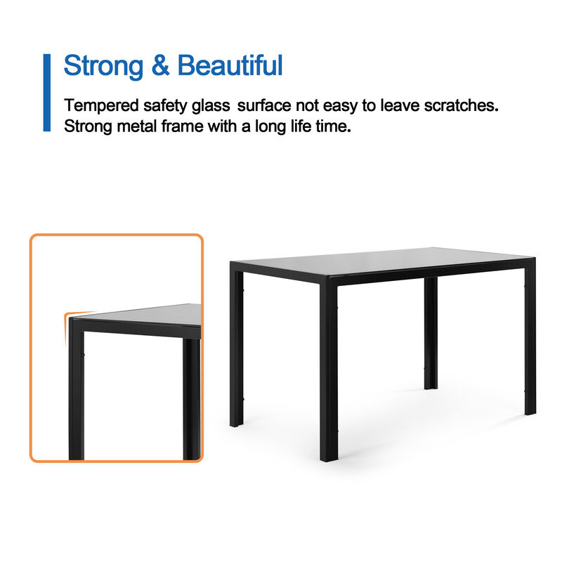 Reklo Modern 5‑Piece Dining Table Set image number 4