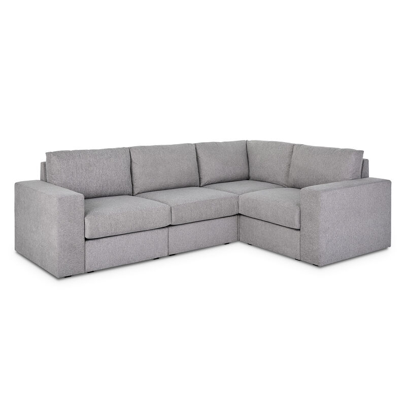 Flex Pebble 4-Seat Sectional with Wide Arm