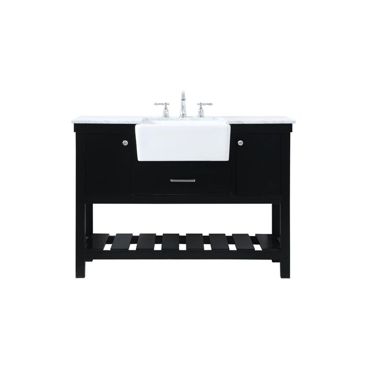 Elegant Kitchen and Bath 48 inch Single bathroom vanity in black