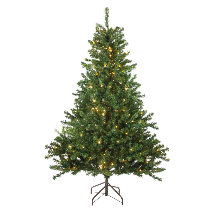 6' Pre-Lit Medium Canadian Pine Artificial Christmas Tree - Candlelight LED Lights