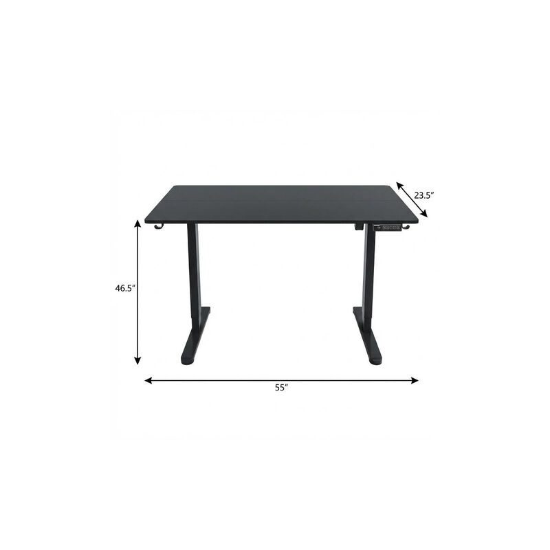 HomeRoots Adjustable Black Wood and Steel Standing Desk image number 6