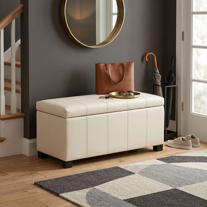 Simpli Home Dover Storage Ottoman Bench