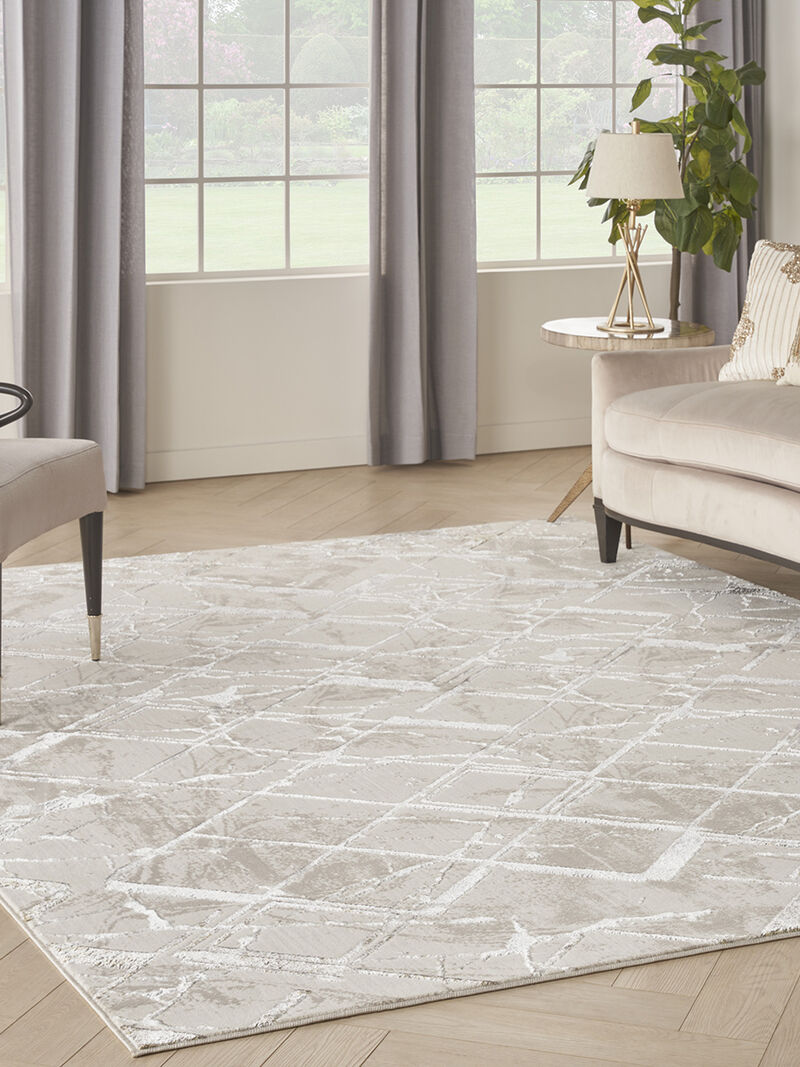 Glitz GLZ02 Ivory/Gray 9' x 12' Rug