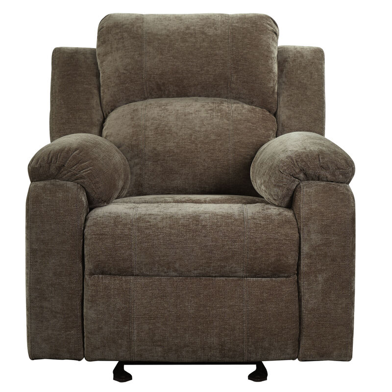 Manual Adjustable Recliner Chair, Chenille Upholstered Recliner with Adjustable Backrest, Indoor Lounge Armchair image number 0
