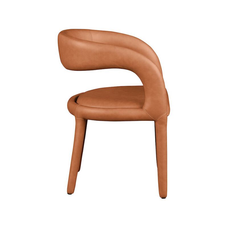 Meridian Furniture Sylvester Cognac Vegan Leather Dining Chair