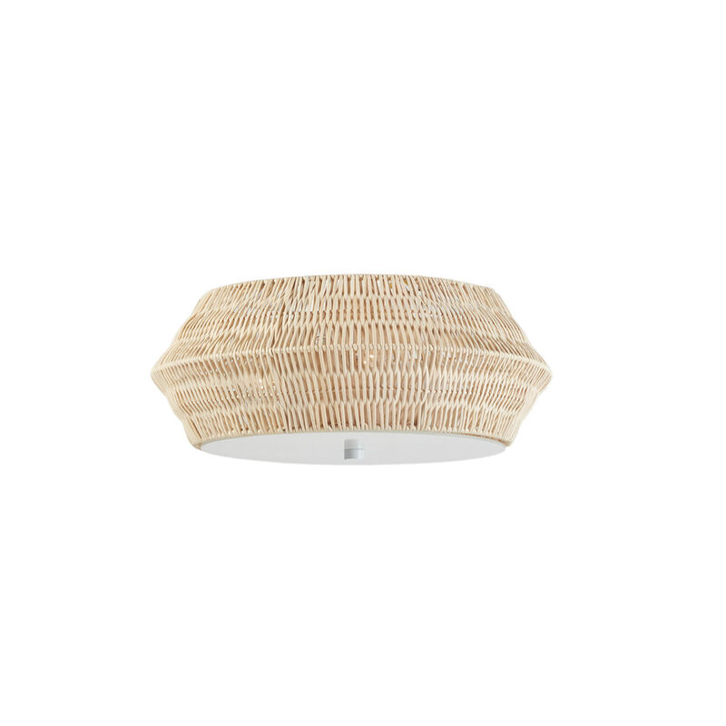Gracie Mills Iyana Boho Bamboo Radiance Flush Mount Ceiling Light