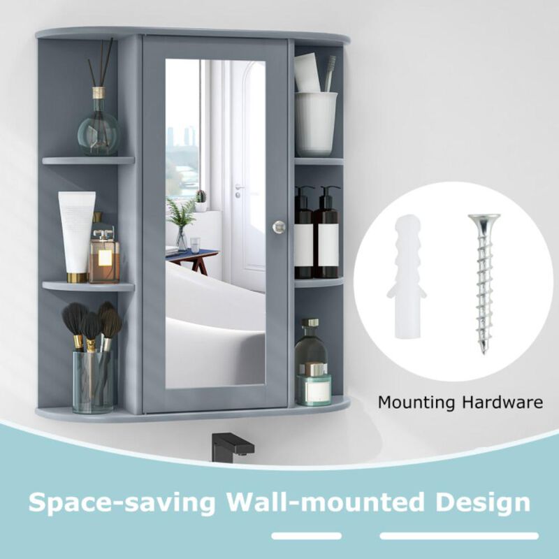 Hivvago Bathroom Wall Medicine Cabinet with Mirror Door Removable and Adjustable Shelves