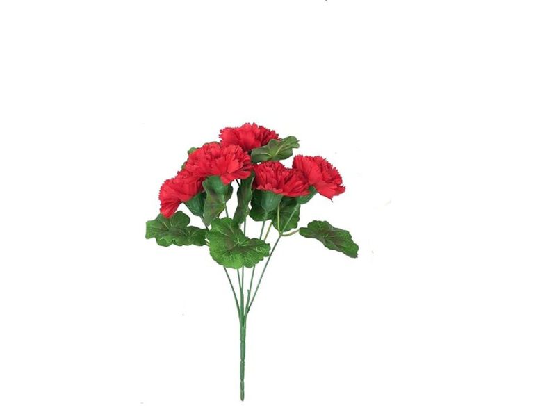 Red Artificial Outdoor Plants UV Resistant Garden Porch Decor image number 0