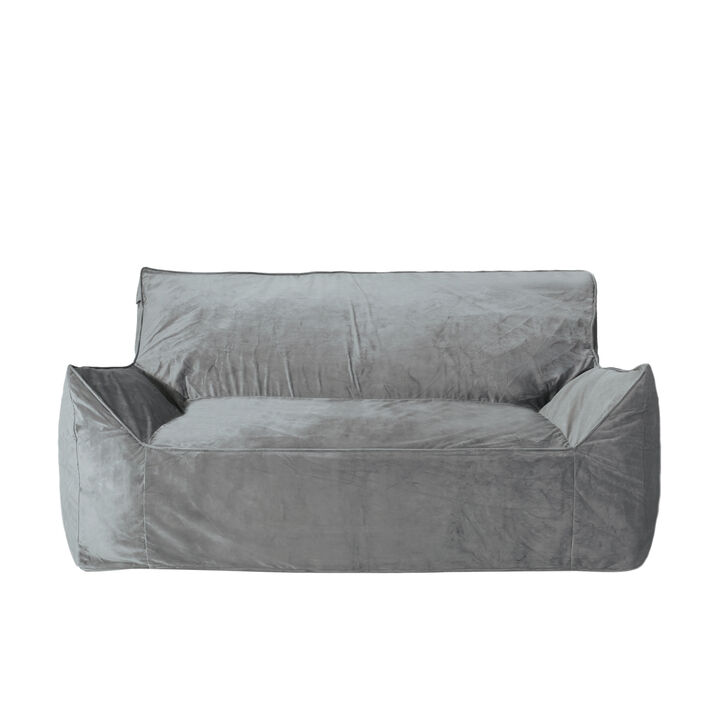 GOODSILO Velveteen Oversized Bean Bag Chair with Armrests Cozy Comfort Modern Design