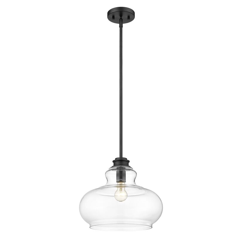 Hivvago Torrel 1-Light Matte Black Pendant
