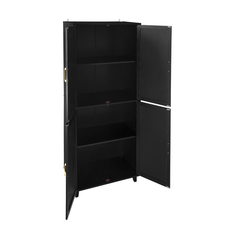 MONDAWE 4 Door Cabinet with 4 Adjustable Inner Shelves，Storage Cabinet, Perfect for Bedroom, Living Room, or Study