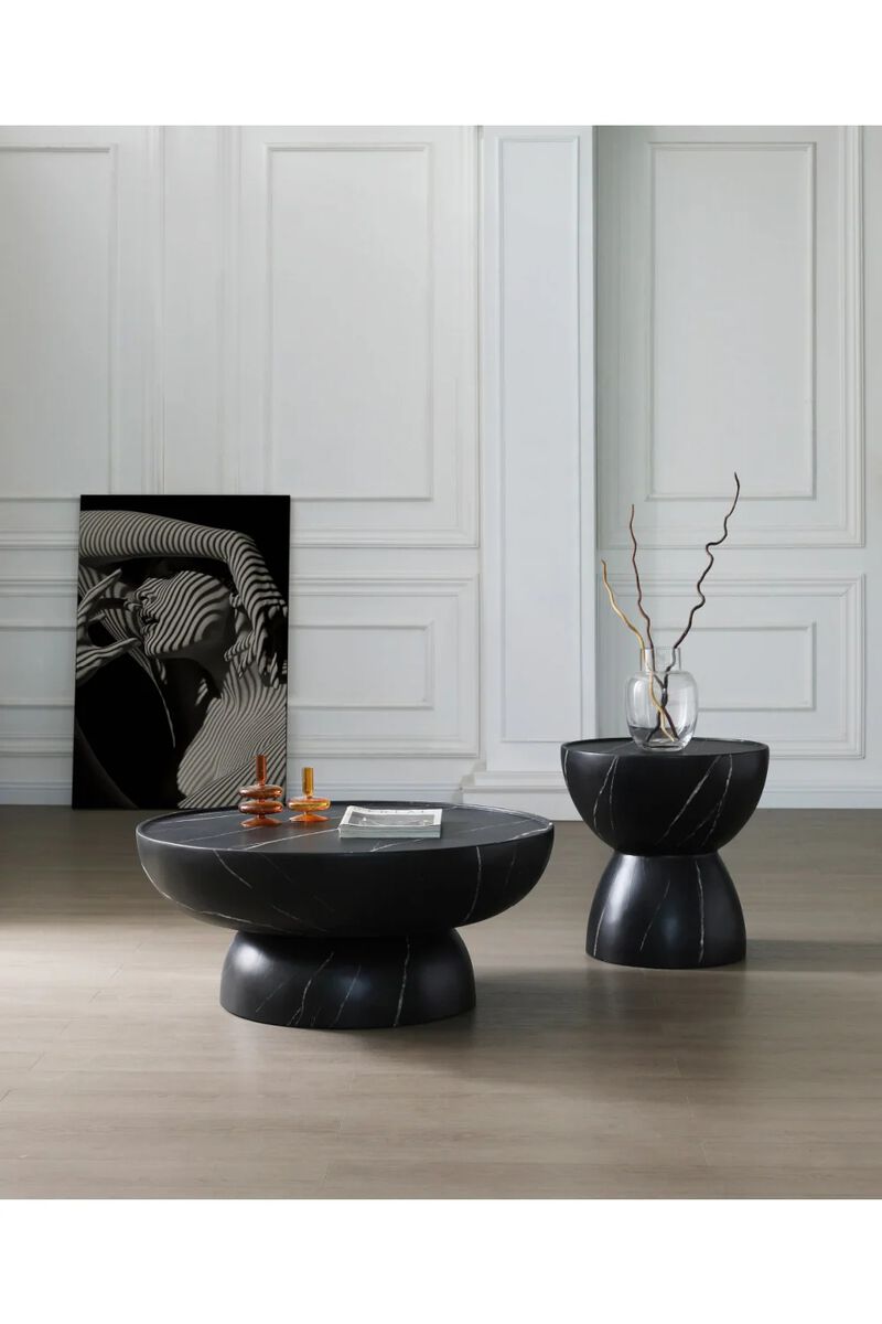 Black Fiberglass Coffee Table | OROA Modern Akron image number 5