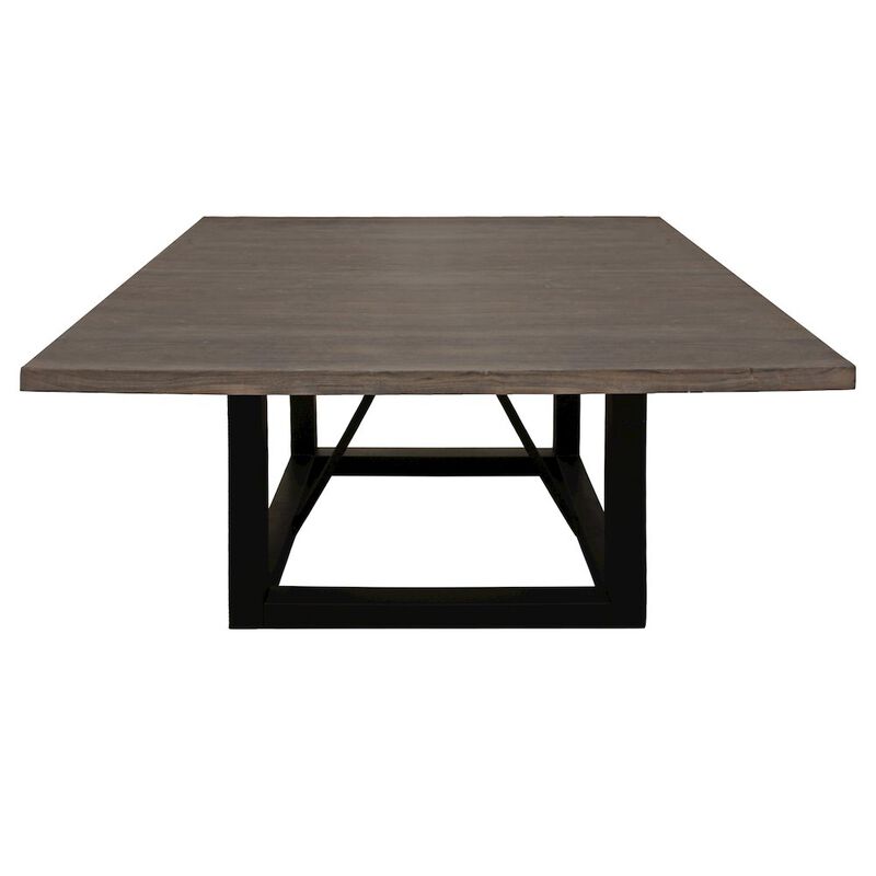 Alex Hamilton Felix 60 Braxton Square Dining Table with Mango Wood Top and Iron Legs