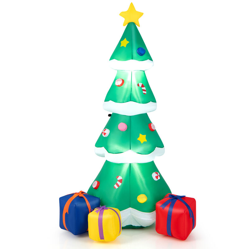 6 Feet Tall Blow up Christmas Tree with 3 Gift Boxes image number 0