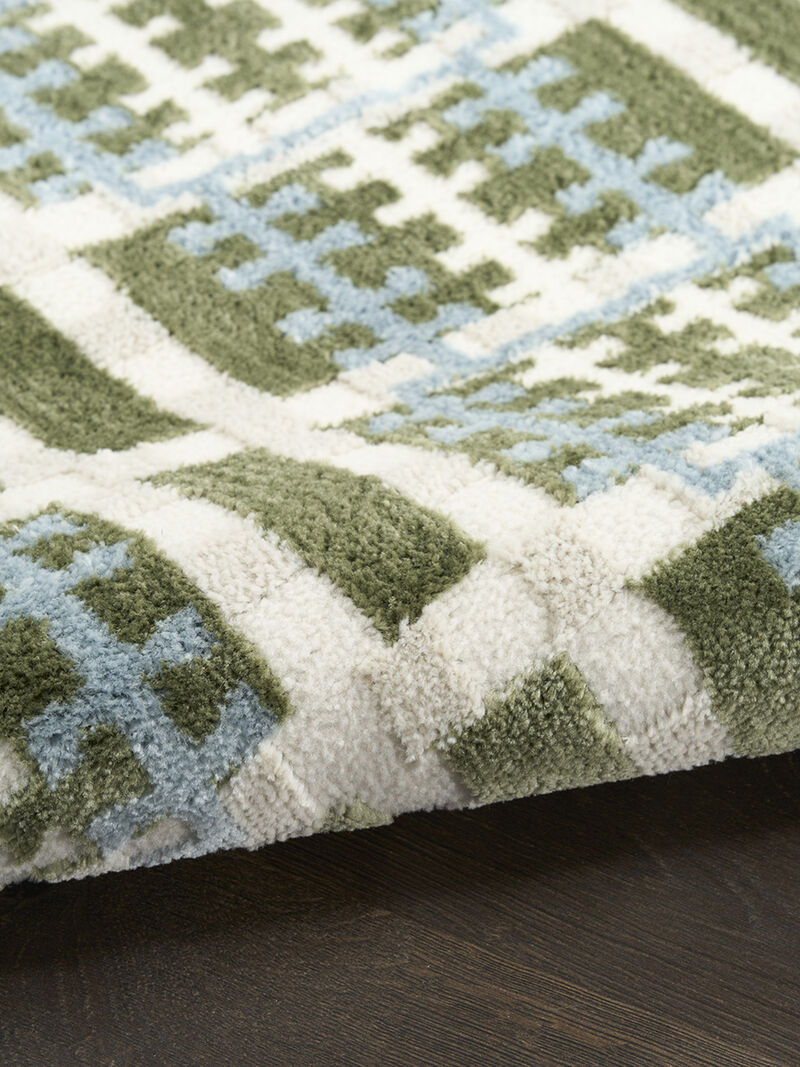 Nordic NRC08 Blue/Green 8' x 10' Rug