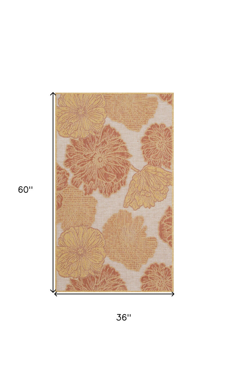 HomeRoots Floral Indoor Outdoor Area Rug image number 6