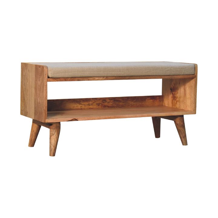 Oak-ish Nordi Solid Wood  Storage Bench