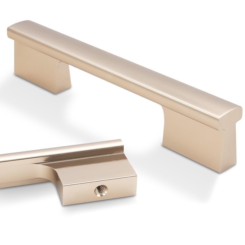 Amasideca 10 Pack Champagne Bronze Pulls 3 Inch(76mm) Hole Centers Kitchen Cabinet Handles Champagne Drawer Pulls Cabinet Hardwa