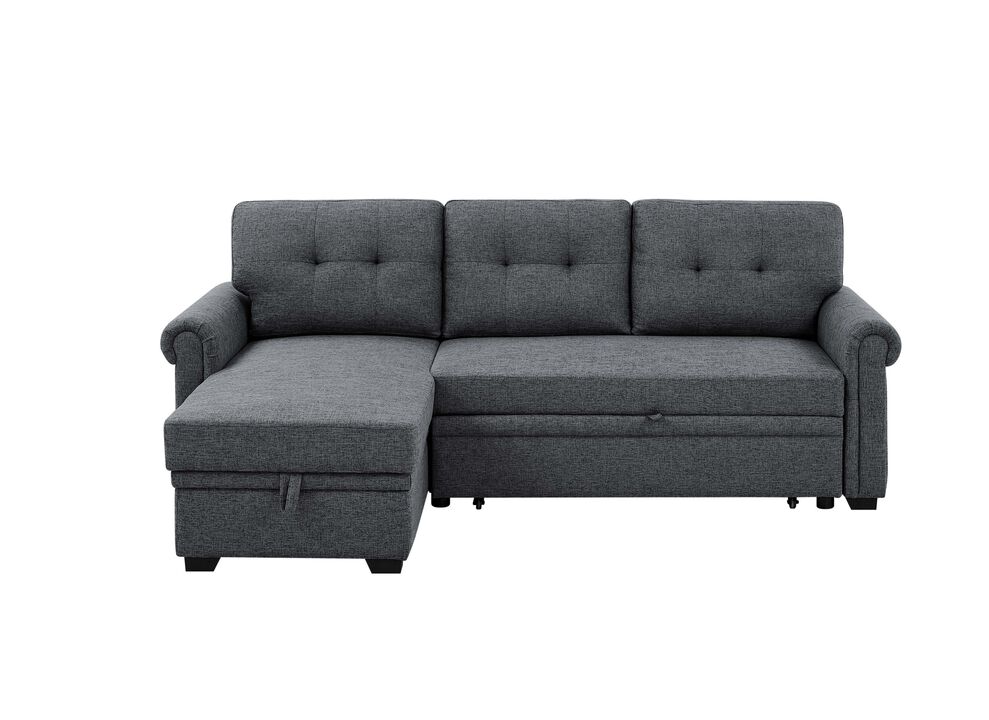 Nalkir 86 Inch Linen Blend Sleeper Sectional Sofa