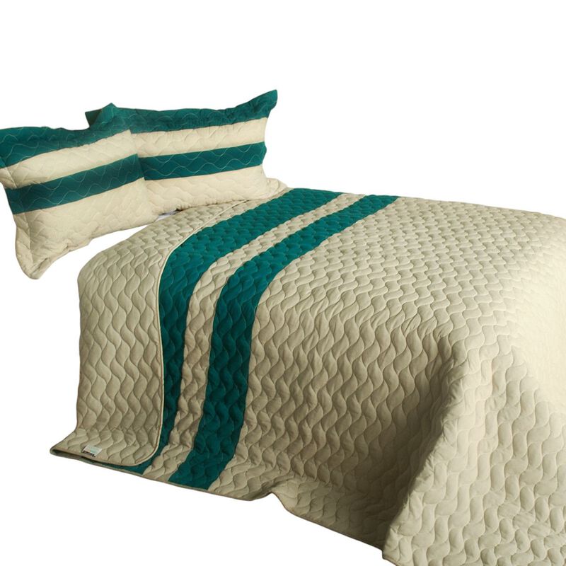 3-Piece Quilted Patchwork Quilt Set Lightweight All-Season Bedding image number 1