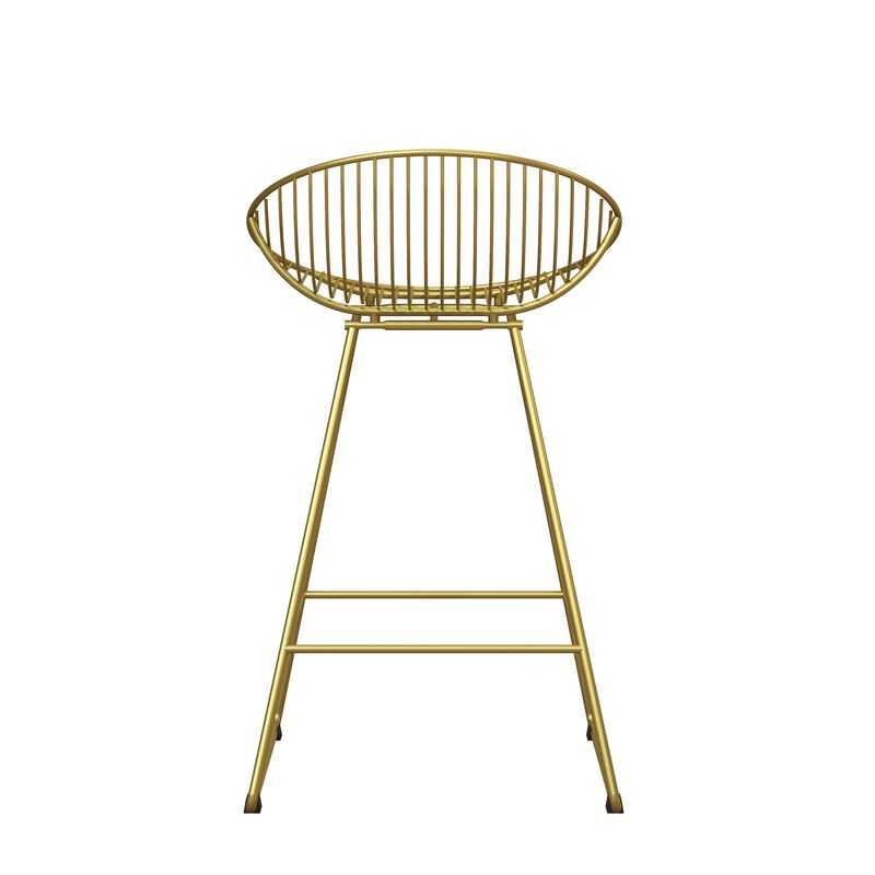 CosmoLiving by Cosmopolitan Ellis Wire Counter Height Bar Stool, Brass image number 6