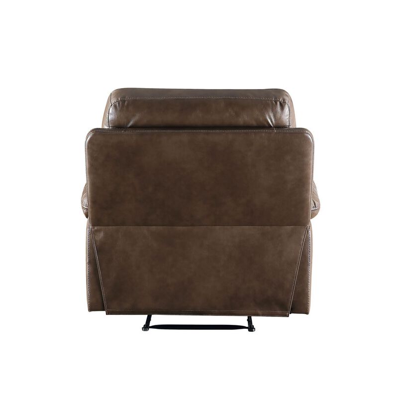 Aashi Recliner (Power Motion), Brown Leather-Gel Match