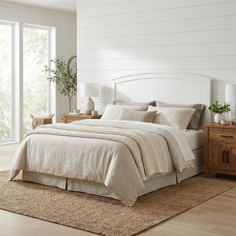 Alpine Furniture Baker Standard King Headboard Only, White