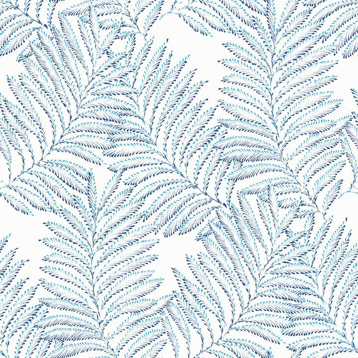 Finnley Blue Inked Fern Wallpaper