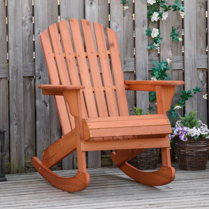 Weather-Resistant Outdoor Rocking Chair, Durable Patio Chair for Backyard or Porch Seating image number 7