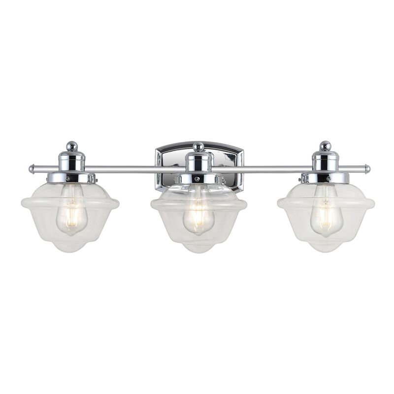 Orleans Iron/Glass Schoolhouse LED Vanity Light image number 0