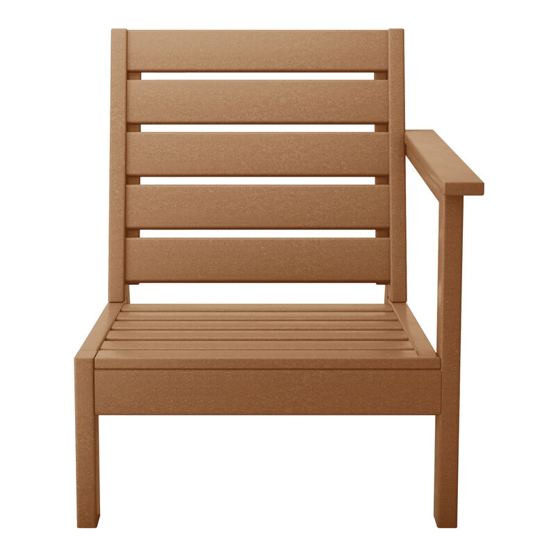 WestinTrends Outdoor Modern HDPE Patio Club Chair with Deep Seat Cushions