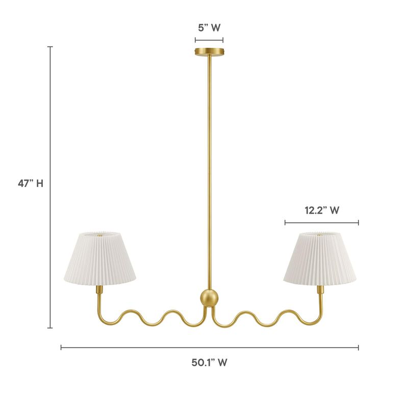 Wave Squiggle 2-Arm Pendant Light image number 4