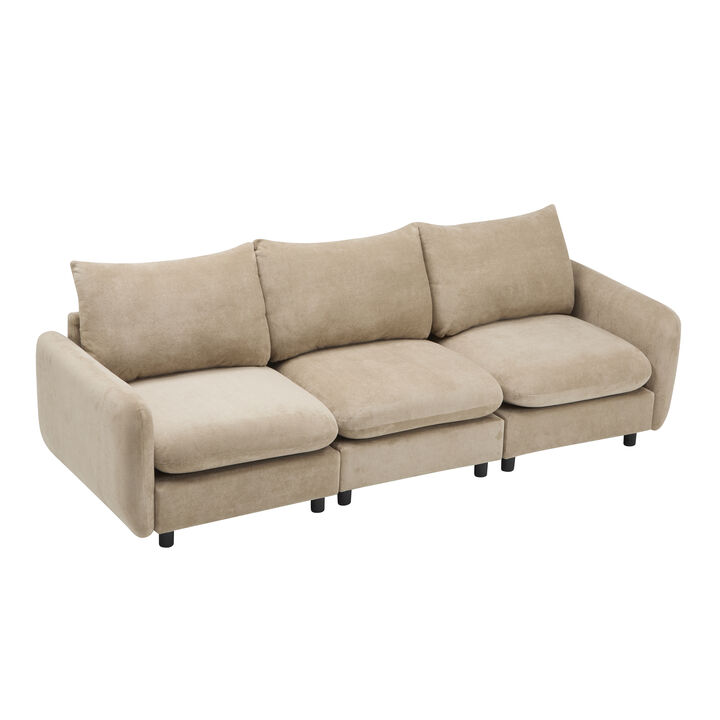 Christopher Knight Home Zane 99.5" Modern 3 Seater Upholstered Sectional Sofa
