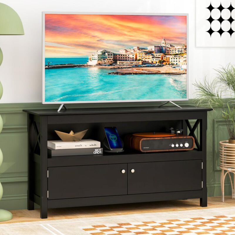 Hivvago 44 Inch Wooden Storage Cabinet TV Stand