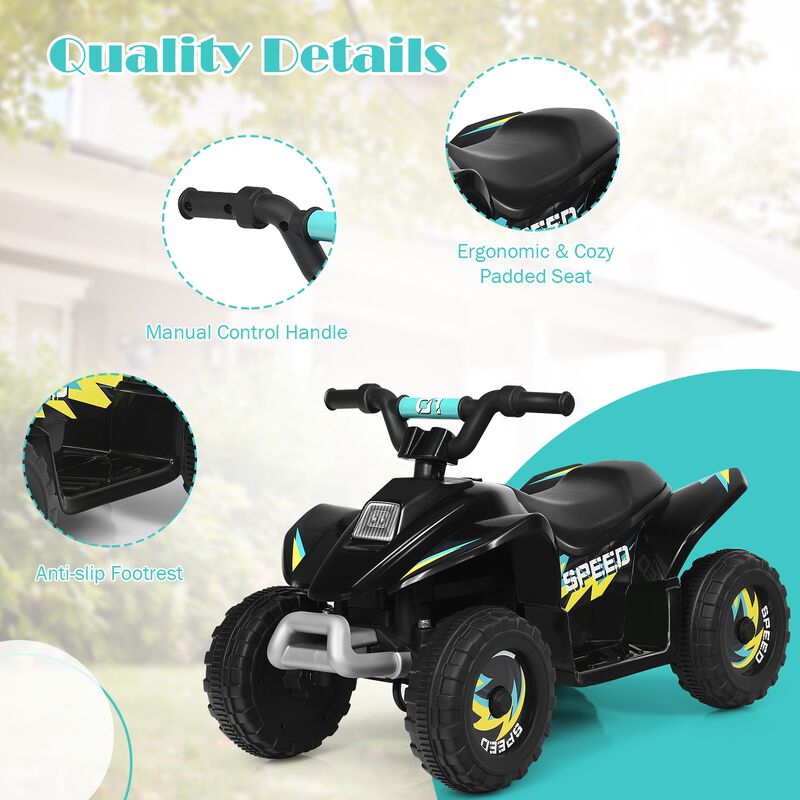 Kids 6V Electric ATV 4 Wheel Ride On Toy for Outdoor Play image number 4
