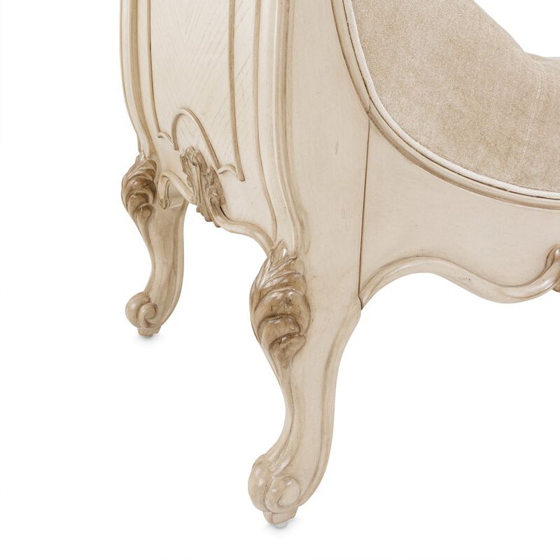 Michael Amini Platine de Royale Accent Bench - Champagne
