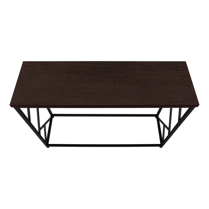 Monarch Specialties I 3534 Accent Table, Console, Entryway, Narrow, Sofa, Living Room, Bedroom, Metal, Laminate, Brown, Black, Contemporary, Modern image number 7