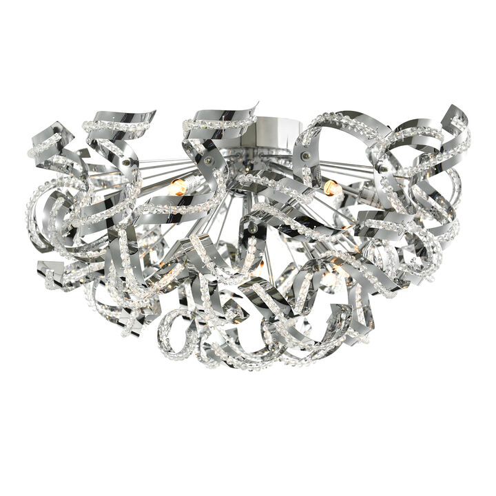 Swivel 13 Light Flush Mount With Chrome Finish