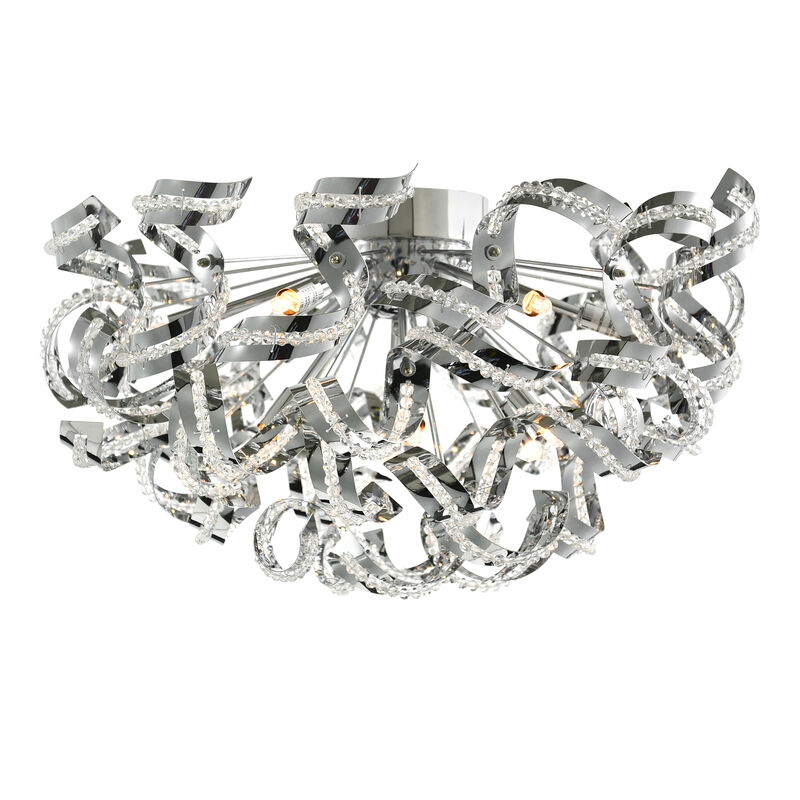 Swivel 13 Light Flush Mount With Chrome Finish
