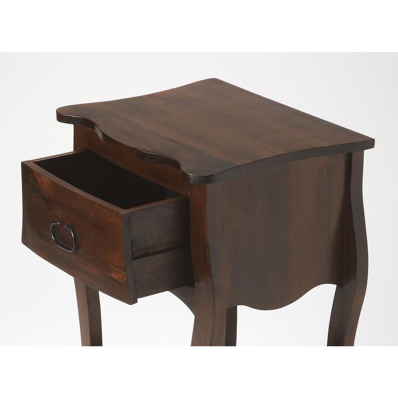 Butler Specialty Rochelle Walnut 1 Drawer Nightstand, Dark Brown image number 2