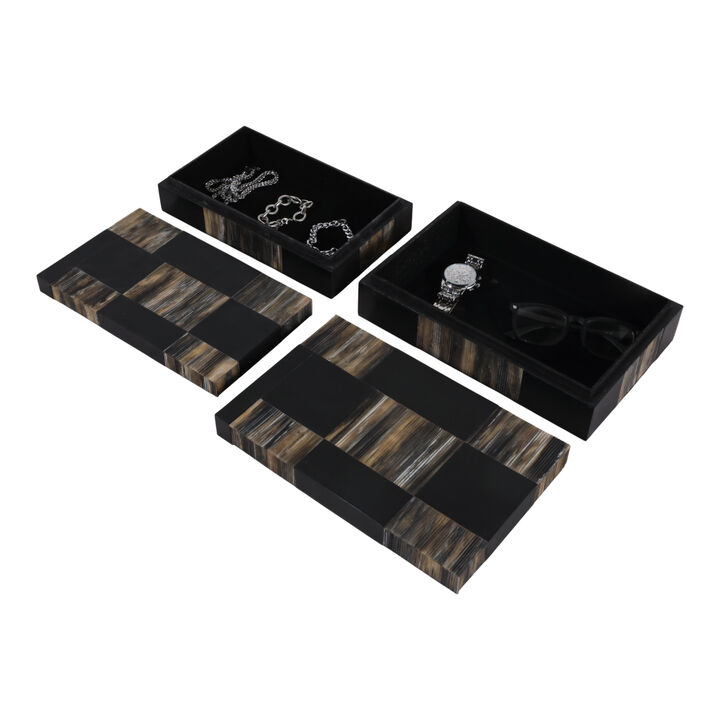 S/2 Etched Patterned Boxes