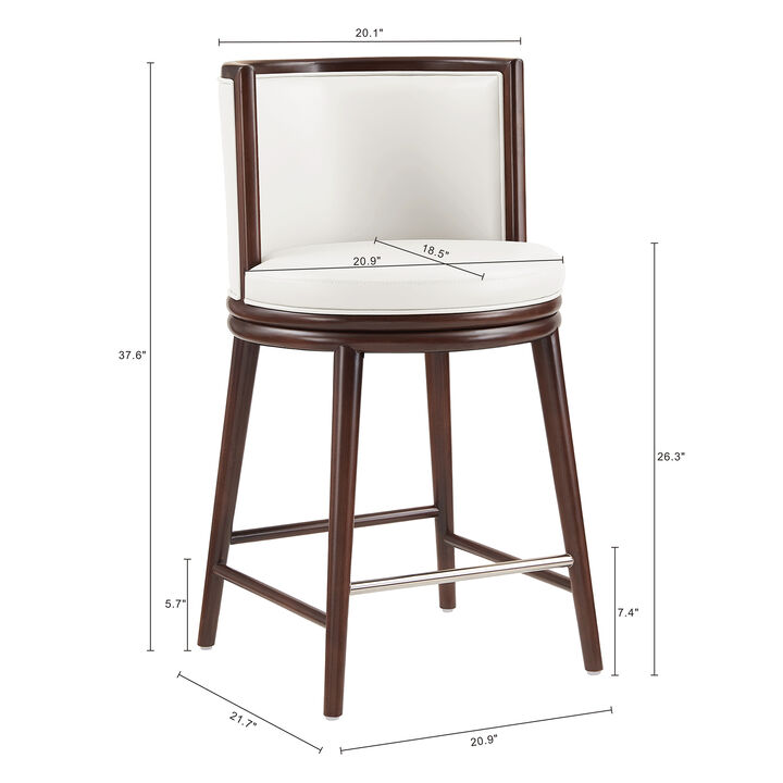 Evalyn White Counter Stools (Set of 3)