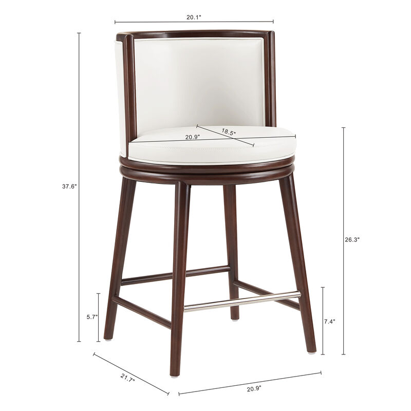 Evalyn White Counter Stools (Set of 3)