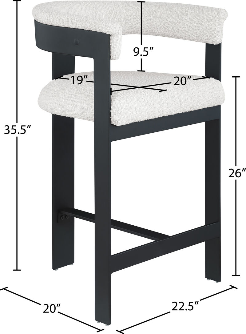 Meridian Furniture Romeo Vegan Leather Counter Stool, Set of 2