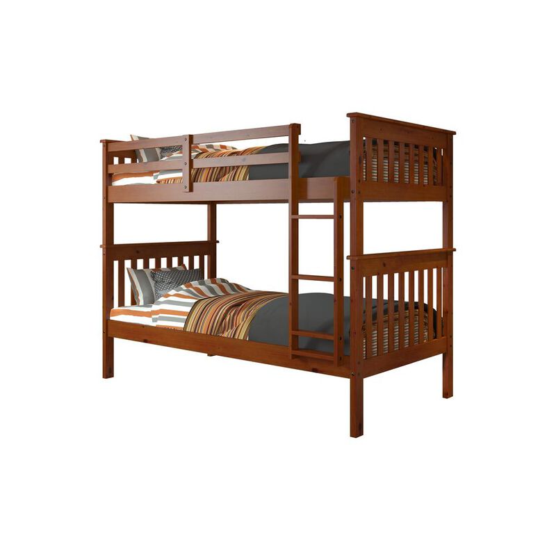Donco Trading Twin/Twin Mission Bunk Bed, Drawers Or Trundle Not Included