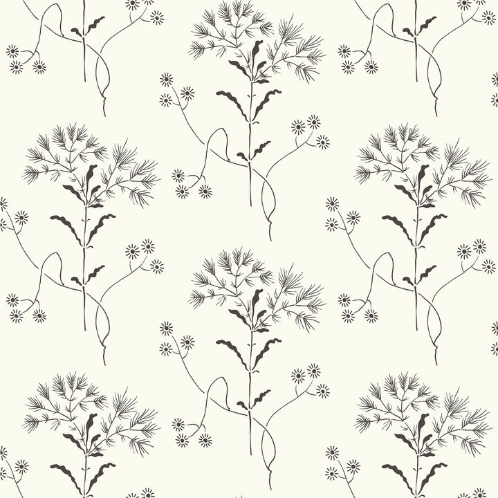 Magnolia Home Wildflower Black & White Peel & Stick Wallpaper
