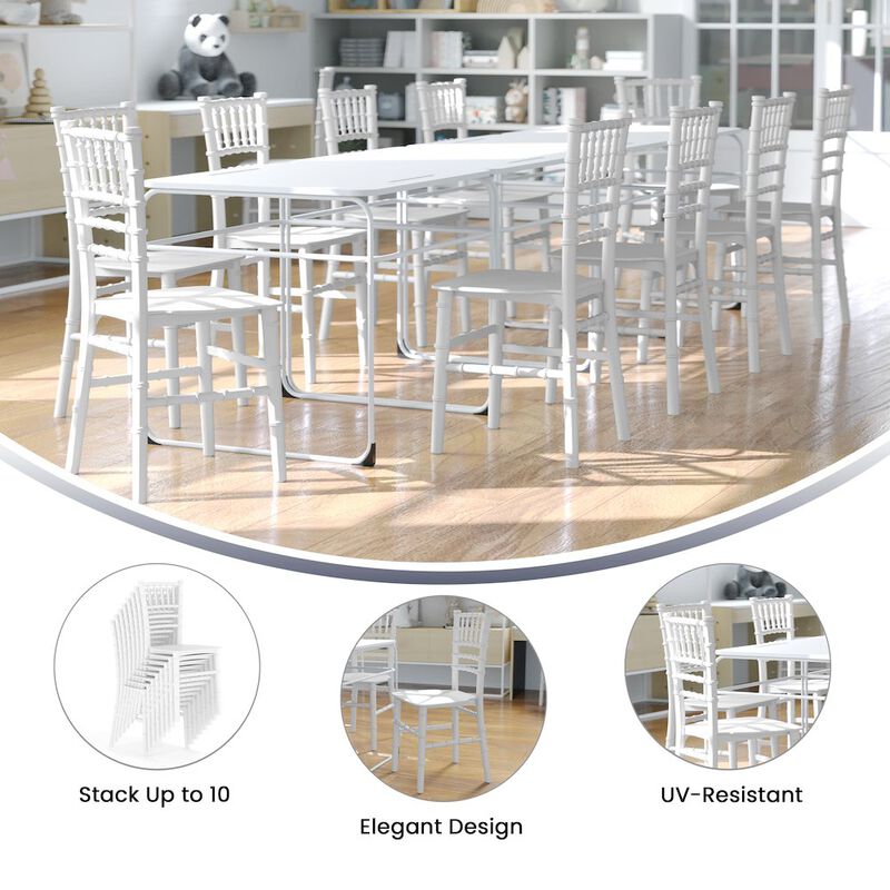 Flash Furniture Child's Crystal Resin Party and Event Chiavari Chair for & Residential Use image number 8