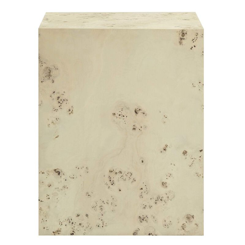 Cosmos 16" Square Burl Wood Side Table image number 4