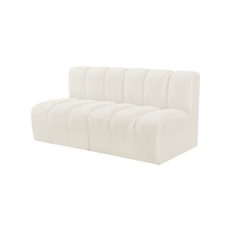 Meridian Furniture Arc Cream Velvet Modular Sofa